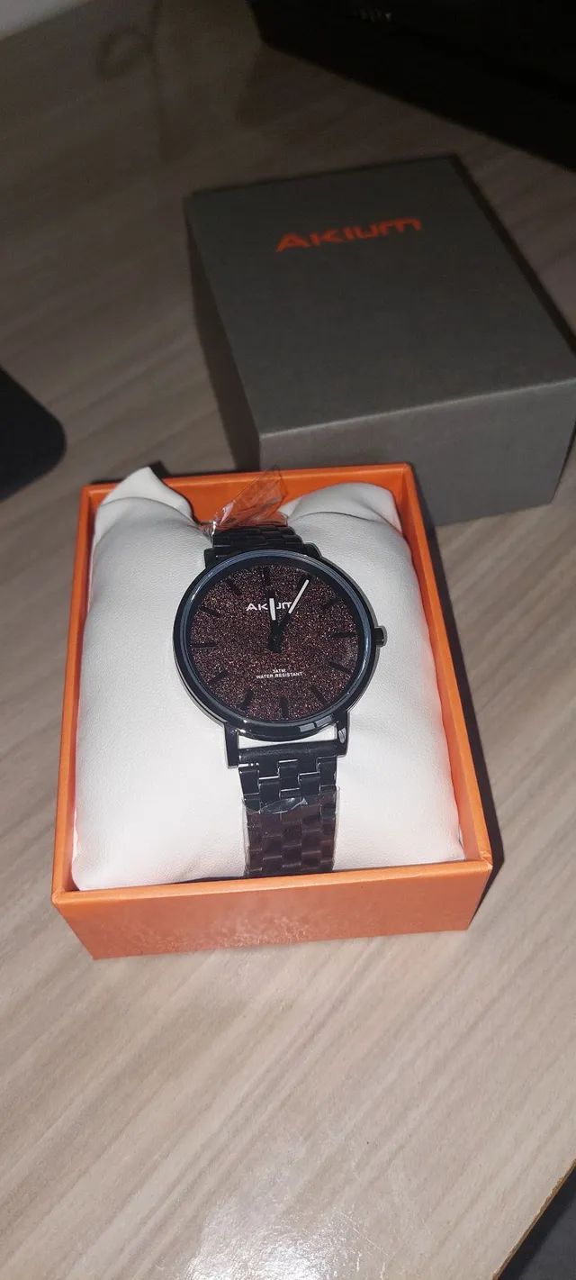 Relógio Akium Feminino Aço Preto