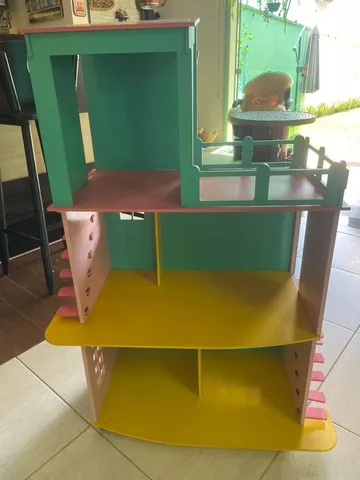 Casa Casinha da Barbie em mdf 110cm de Altura+ 22 Móveis