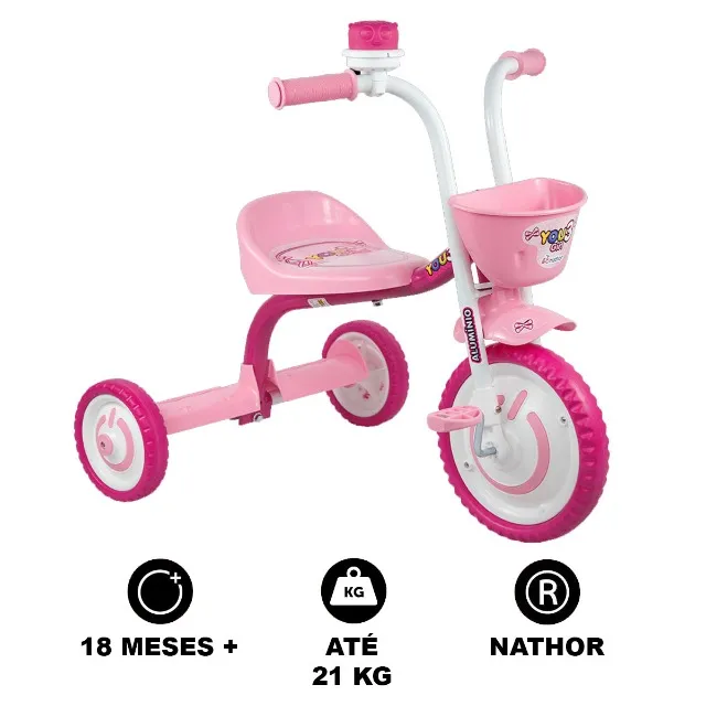 Triciclo de criança Motoca Infantil lazer do Bebe Nathor - Verde