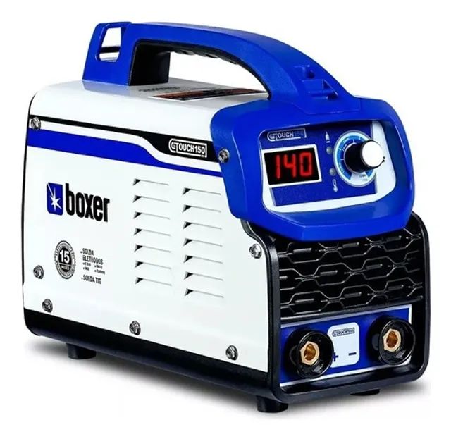Máquina Solda Inverter Touch 150 Bv Branco/azul 110v/220v Profissional Boxer - Foto 5