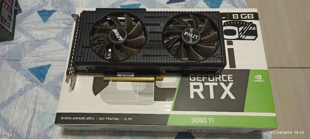 Placa de video RTX 3060ti 8gb Palit perfeito estado