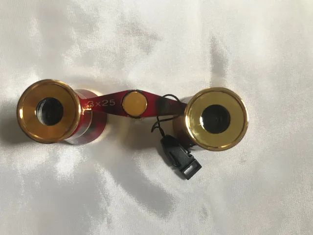 Binóculo novíssimo dourado e vermelho - Foto 4