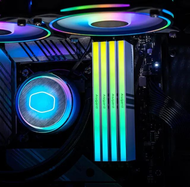 Memória DDR4 Asgard Valkyrie 16GB (2x8GB) RGB 3200mhz branca - lacrado - Foto 4