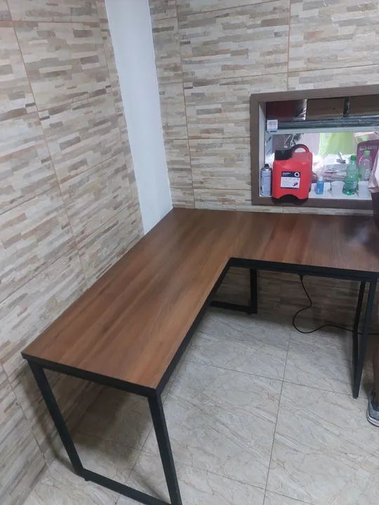 Mesa de Escritório em L Preto - Foto 5