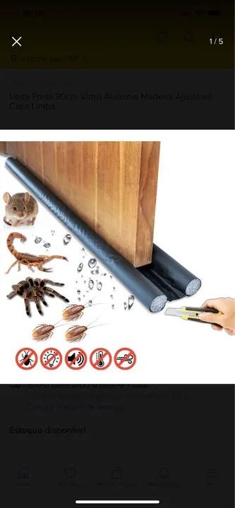 Tela de mosquiteiro e Rede de proteção e Rolinho de Porta - Foto 6