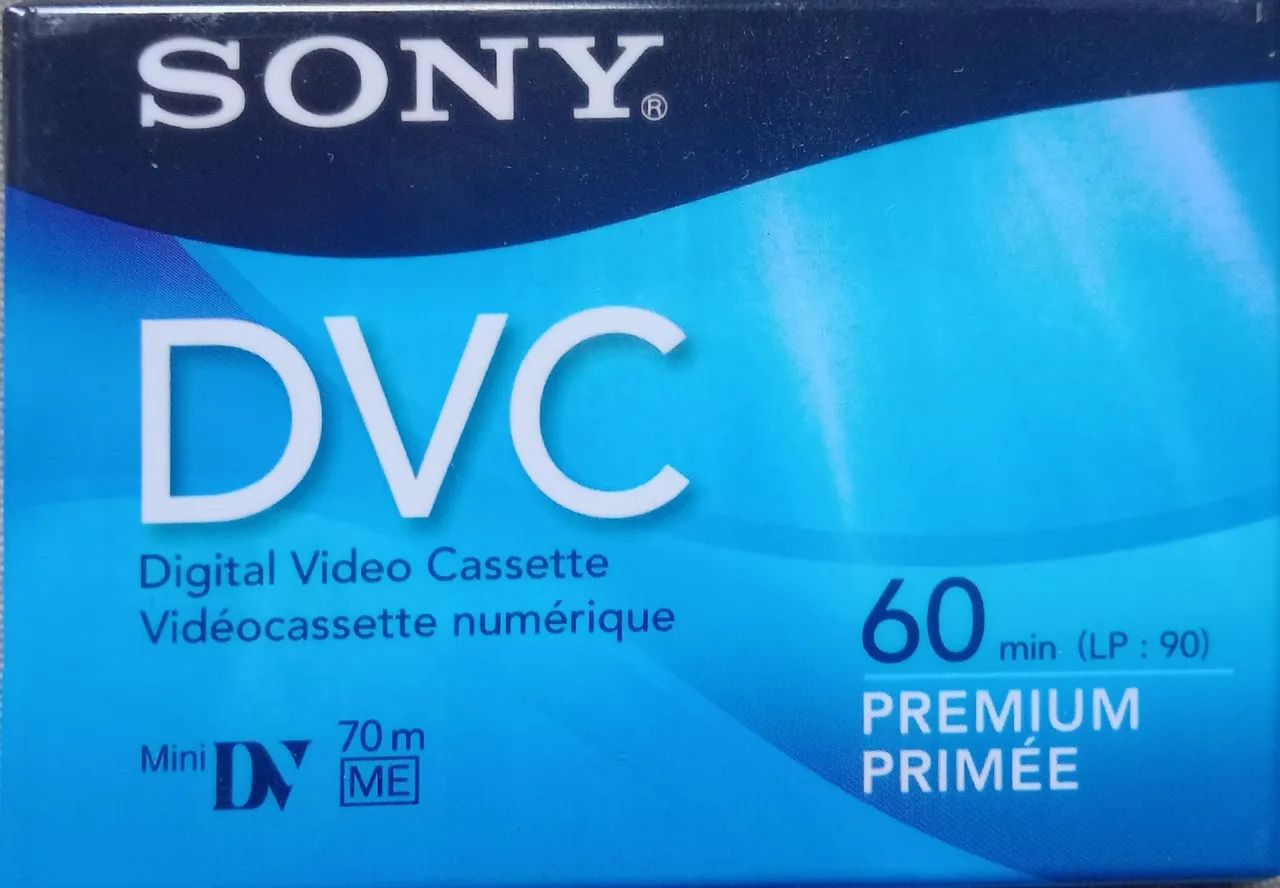 Fita de Vídeo Cassete DVC Sony 60 min Premium