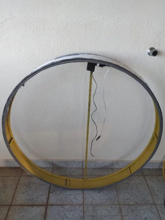 PLACA REDONDA C/ FITA LED /FACHADA DE LOJA /1,20X 1,20 /RETIRADA NO GUARÁ II (BRASÍLIA-DF) - Foto 2