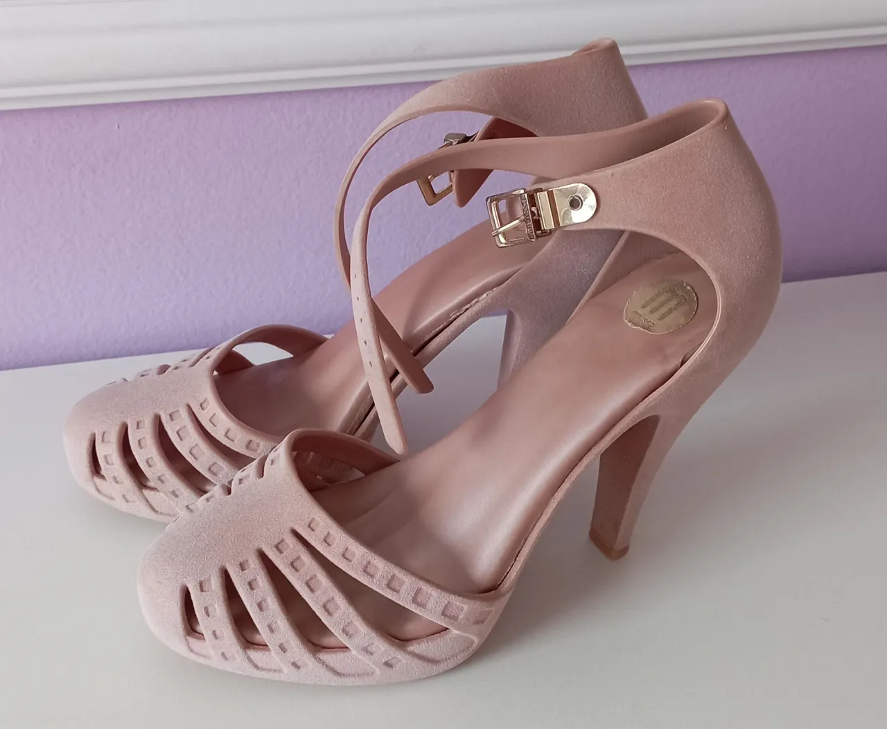 Melissa Eletric- Sandália Salto Alto Rosa