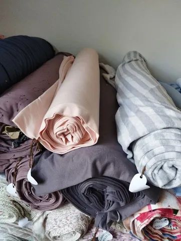 Retalho de malha, moletom peluciado, cotton, ribana, visco Lycra, etc... - Foto 3