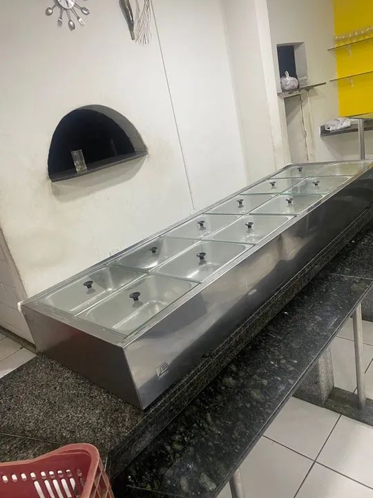 balcao sobre por quente 12 cubas