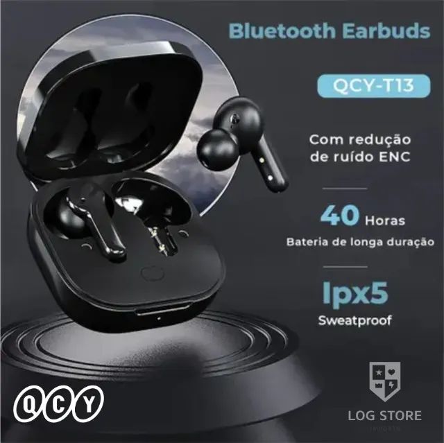 Fone QCY T13 ANC Cancelamento De Ruído Ativo Bluetooth 5.3 Preto - Foto 3