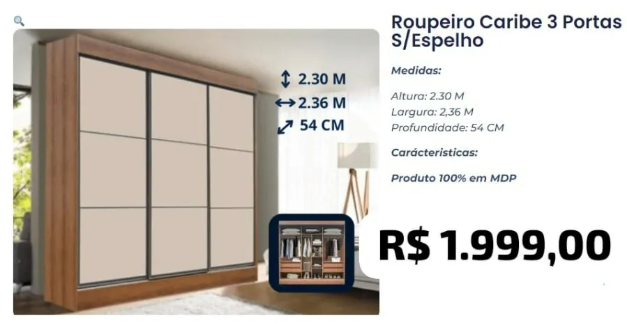 Guarda Roupa Caribe