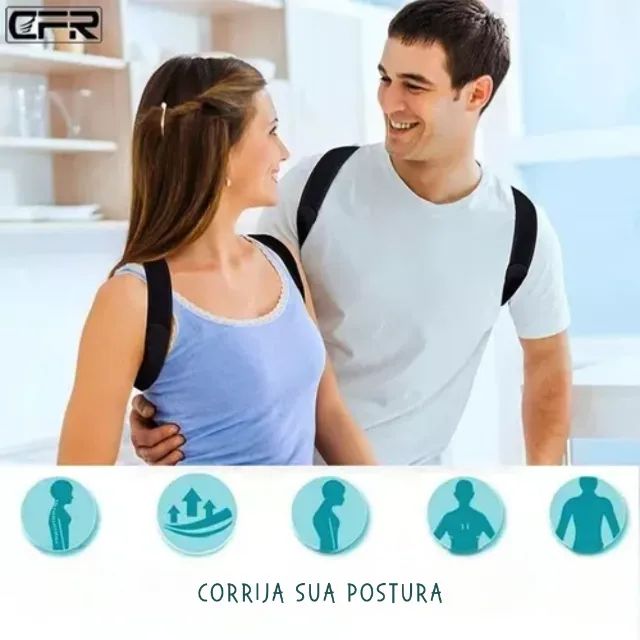 Cinta Reforçada Colete Corretor de Postura Coluna Unissex _ ES06 - Foto 4