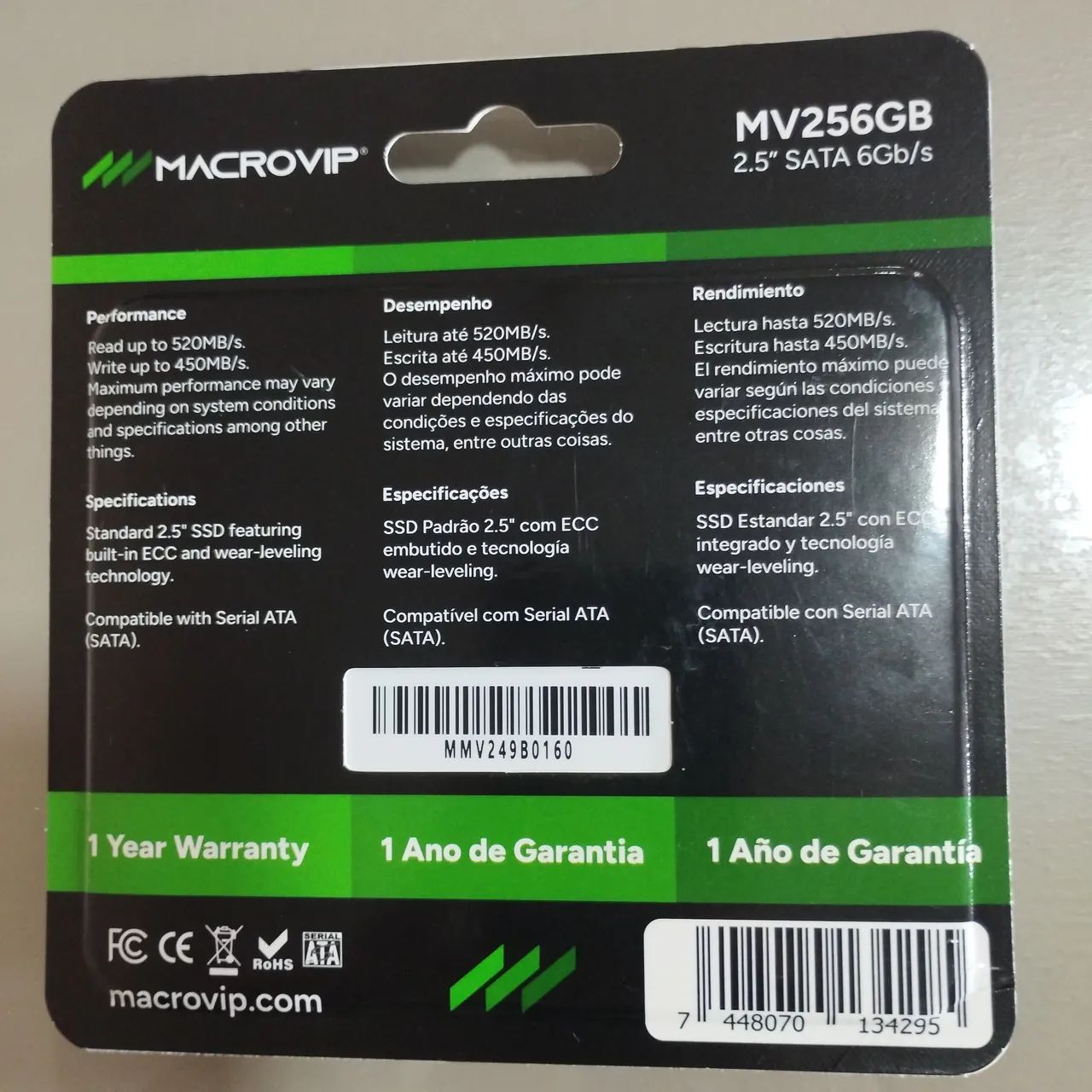 SSD 256GB Macrovip 2.5 SATA 6Gb/s - Foto 2