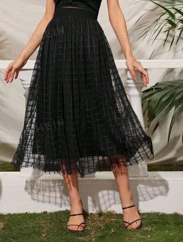 Saia de tule preta 