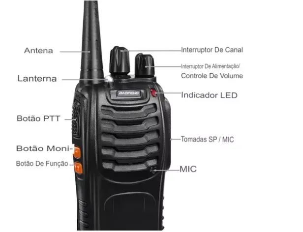 Kit Par 2 Radio Baofeng 777s Walk Talk Comunicador 16 Canais - Foto 4