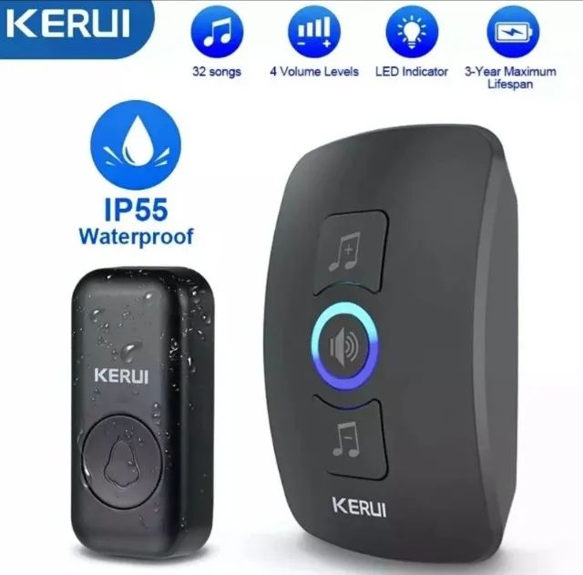Campainha Sem Fio Original Kerui Prova D'água 32 Funções  Arduino Automação COD-AP144   - Foto 2