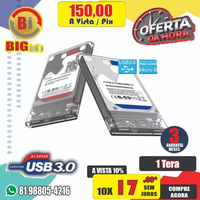 Hd Externo 1tb Slim Portátil Usb 3.0 Para Ps4 Ps5 Xbox Pc - Foto 5