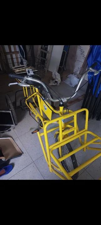 Bicicleta de Cargueira Amarela - Foto 3