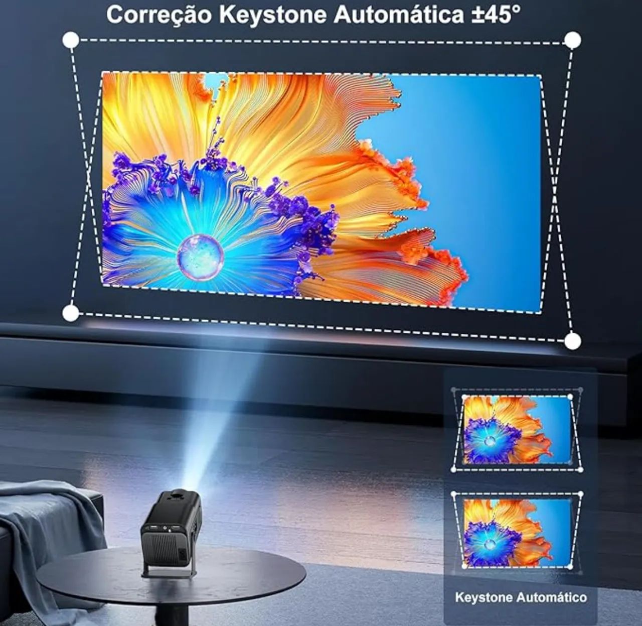 Projetor Portátil LED HY320 Cinema em Casa - Foto 4