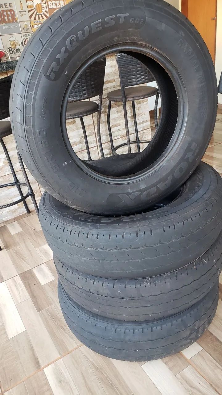  4 Pneu 215/75 16 4 van(aceito trocas)
