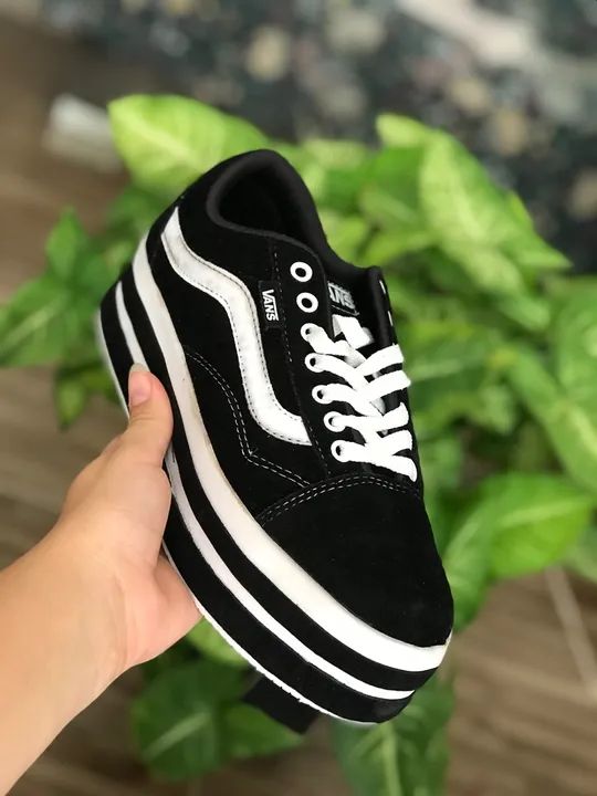 Solado Alto Tenis Vans Feminino Com Salto Tênis Vans Old Skool