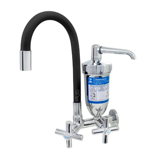 Torneira cozinha ou área gourmet com filtro parede 1/4 de volta - Foto 4