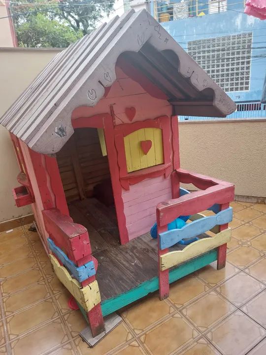  Doa -se essa Casinha de madeira para brincar - Foto 5