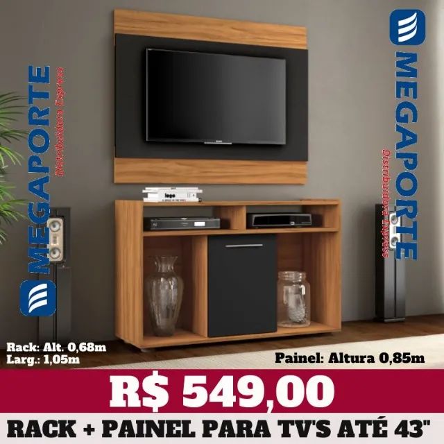 Rack + Painel para Televisão até 43" (NOVO) Entrega Grátis! 