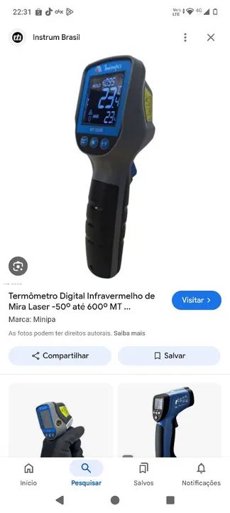 Termômetro digital mira laser - Foto 2