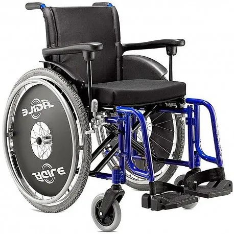 Cadeira de Rodas Ágile Jaguaribe Azul - Conforto e Mobilidade com Largura de 48 cm