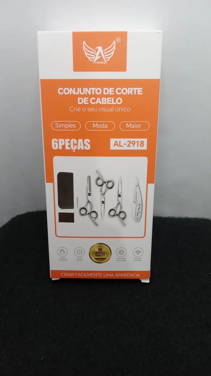 KIT TESOURAS CORTE DE  CABELO AL-2918.  * NOVO *