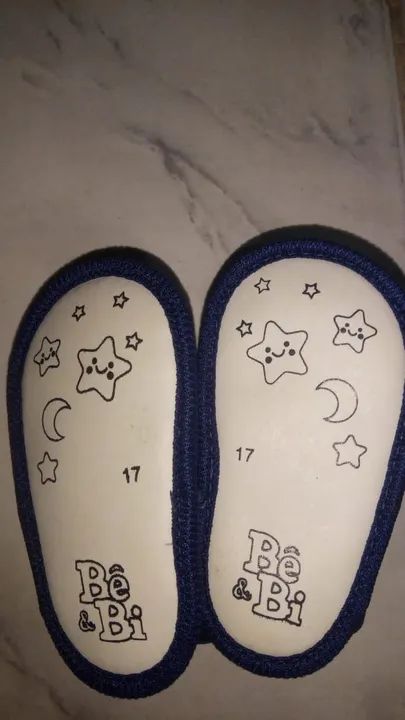 Sandálias Bebê Azul - Tamanho 17 - Foto 4