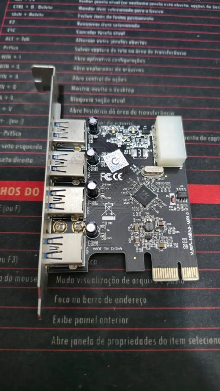 Placa Usb 3.0 Pci Express Pci-e 4 Portas Saidas - Foto 3