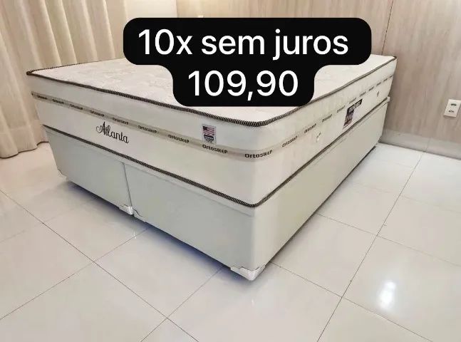 Cama box colchão e base (novo) 