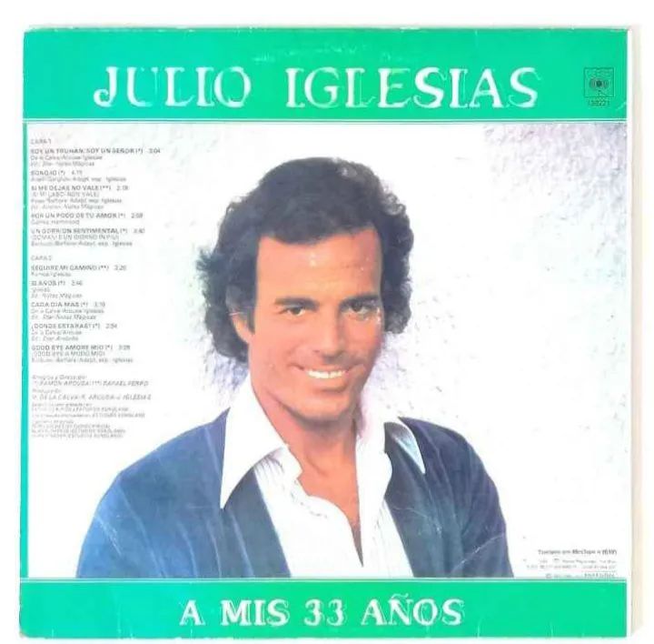 Disco de Vinil Julio Iglesias - A Mis 33 Años, 1989 - Foto 2
