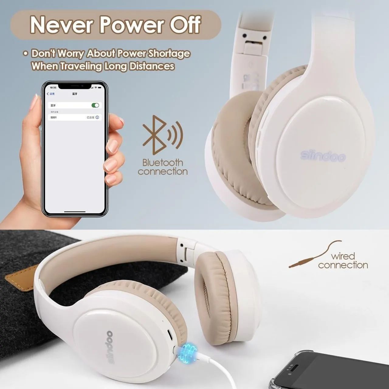 Fone de Ouvido Bluetooth SLINDOO CAQUE- Novo! - Foto 4