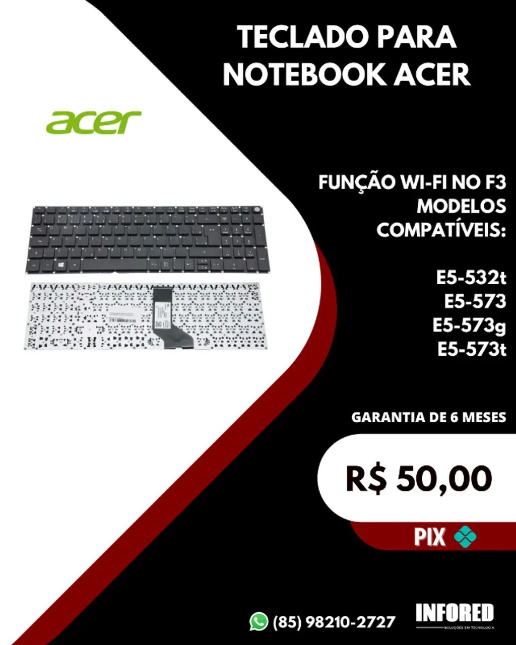 Teclado para notebook Acer E5-532T