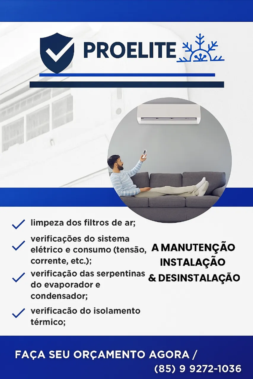 Instalação - Manutenção - Ar Condicionado - Disponibilidade imediata