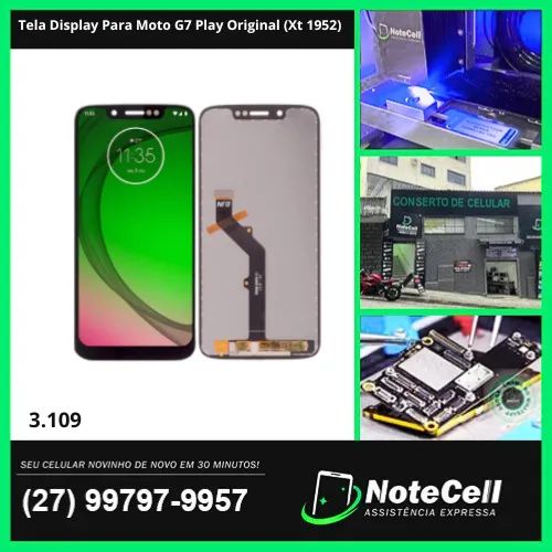 Tela Display Para Moto G7 Play Original (Xt 1952)- Instalação Expressa Em 30 Minutos!