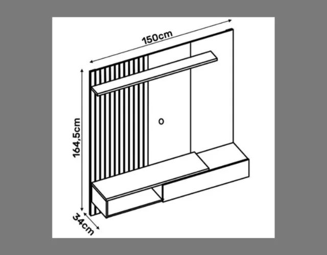 Painel Para TV de ATÉ 60" Polegadas com 1 Porta Basculante (QUEIMA DE ESTOQUE)!!! - Foto 2