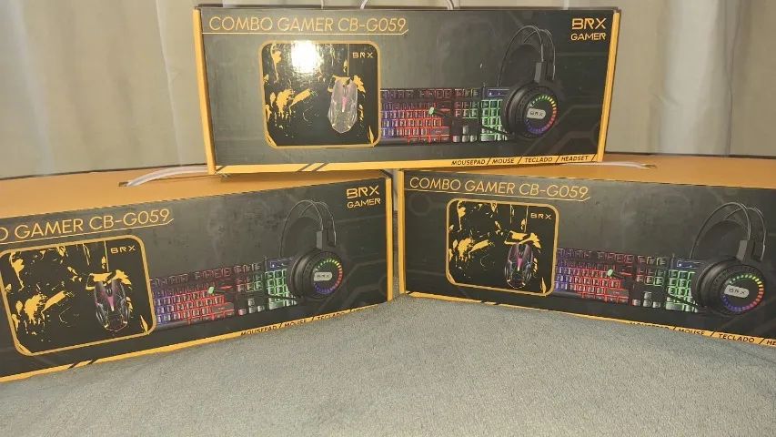 Kit gamer com headset, mouse, mousepad e teclado - Foto 2