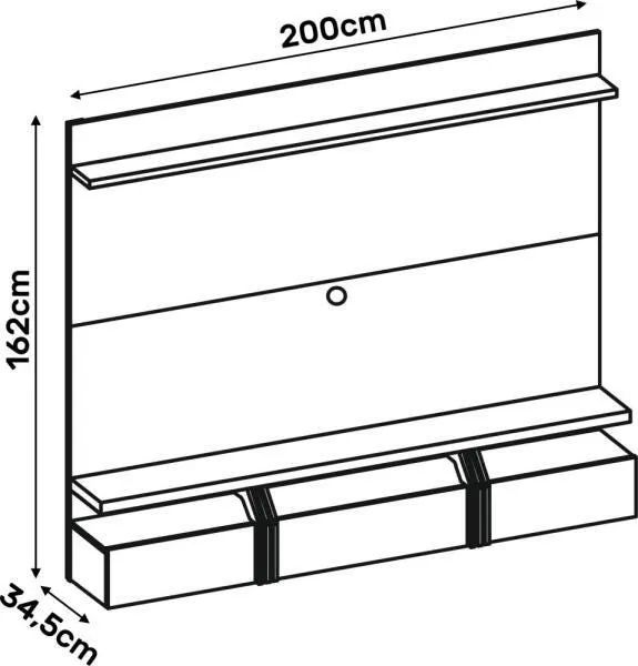 Painel Lodi c/ Porta Basculante e LED p/ TV até 70'-Entrega e montagem grátis p/ Fortaleza - Foto 5