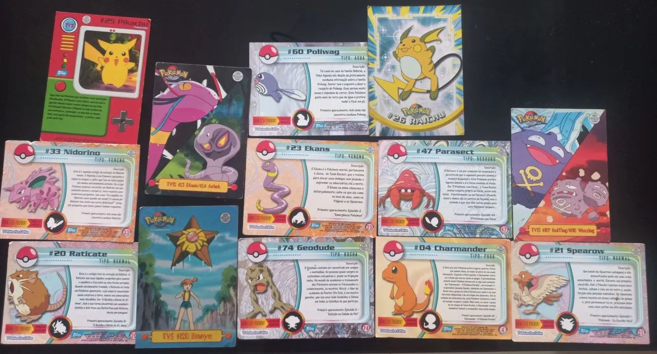 Coleção de Cards Pokemon TV Topps