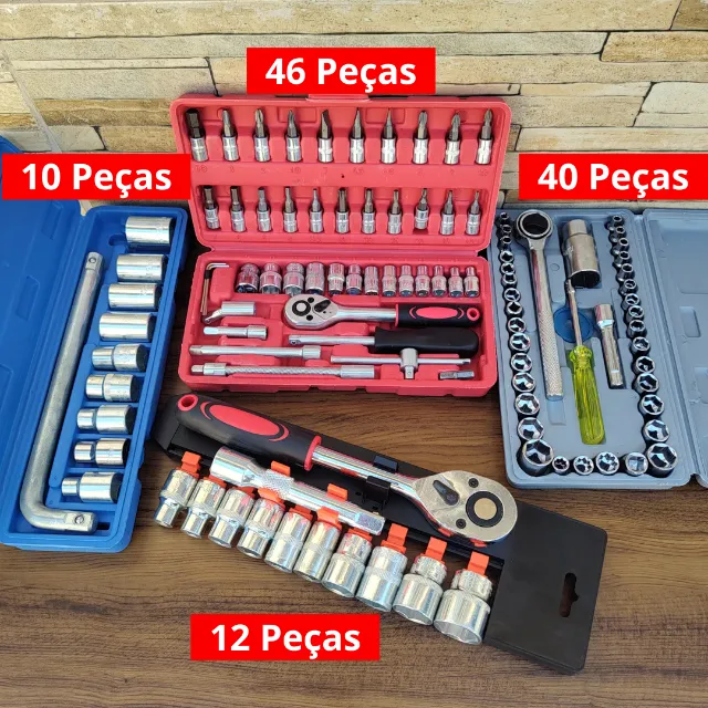 São 4 Opções - Maleta 40pçs. R$ 50 / 46pçs. R$60 / 10pçs. R$ 60 / 12pçs. R$