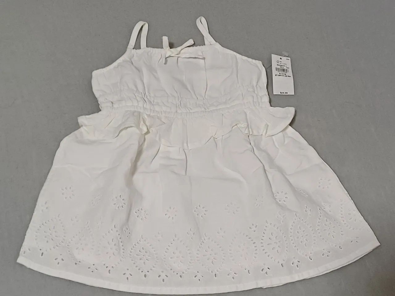 Vestido branco Old Navy para bebê menina - Foto 3