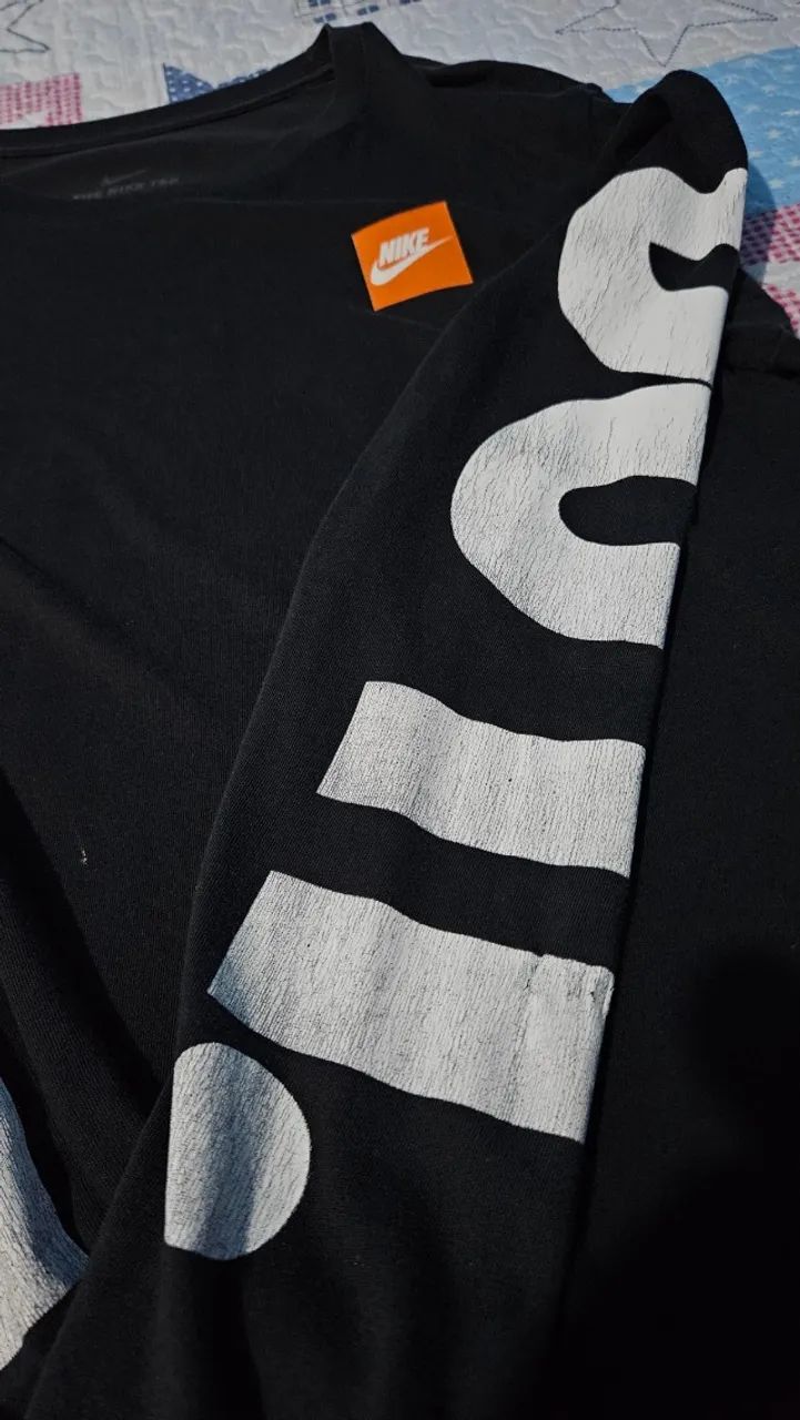 Camiseta Preta Manga Longa Nike - Foto 5