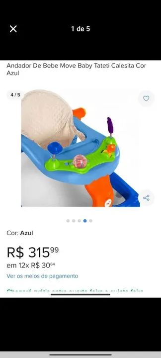 Vendo Andador Bebê tateti Divertido ,em ótimo estado  - Foto 4