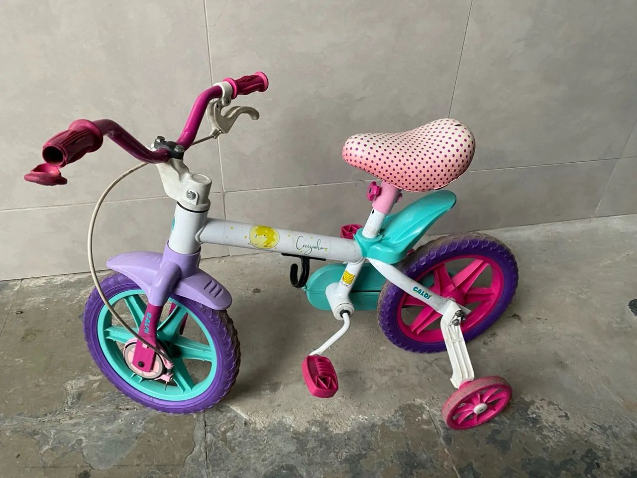 Bicicleta Infantil Caloi - Rosa e Lilás