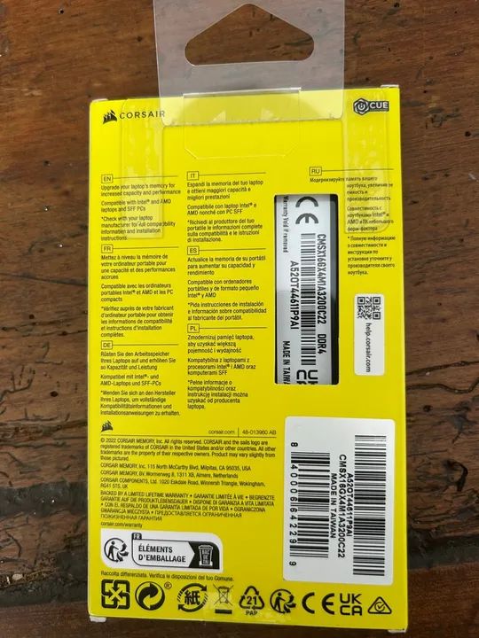 Memória RAM Corsair Vengeance SODIMM DDR4 16GB 3200MHz - Foto 2